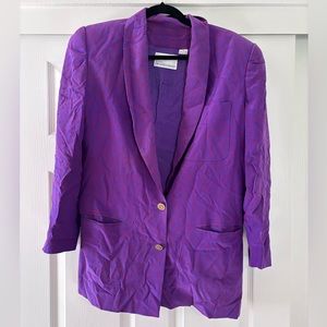 Vintage 80’s Dana Buchman Polka Dot Silk Blazer